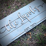 Personalized Last Name Family Established Pallet Wood Sign - Designodeal