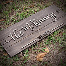 Load image into Gallery viewer, Personalized Last Name Family Established Pallet Wood Sign - Designodeal
