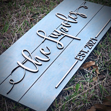 Load image into Gallery viewer, Personalized Last Name Family Established Pallet Wood Sign - Designodeal
