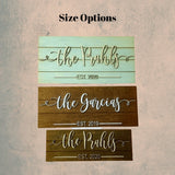 Personalized Last Name Family Established Pallet Wood Sign - Designodeal