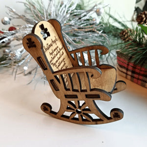 Personalized Loss of Child Christmas Memorial Ornament Rocking Chair - Designodeal