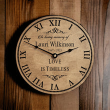 Load image into Gallery viewer, Personalized Love Is Timeless Memorial Clock - Designodeal
