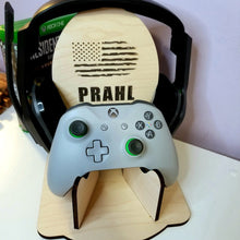 Load image into Gallery viewer, Personalized Maple Wood Gaming Controller &amp; Headset Stand ~ PS4 PS5 XBOX - Designodeal
