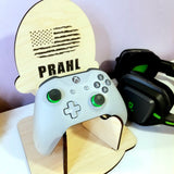 Personalized Maple Wood Gaming Controller & Headset Stand ~ PS4 PS5 XBOX - Designodeal