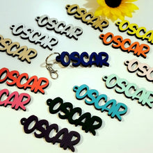Load image into Gallery viewer, Personalized Name Cutout Bag Tag Keychain - Designodeal
