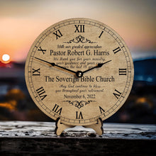 Load image into Gallery viewer, Personalized Pastor Retirement Clock - Designodeal
