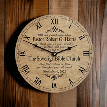 Load image into Gallery viewer, Personalized Pastor Retirement Clock - Designodeal
