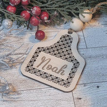 Load image into Gallery viewer, Personalized Rattan Cane Style Name Gift Tag or Stocking Tag - Designodeal
