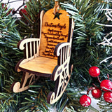 Personalized Rocking Chair Christmas Memorial Ornament - Designodeal