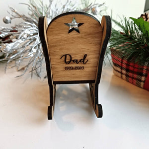 Personalized Rocking Chair Christmas Memorial Ornament - Designodeal