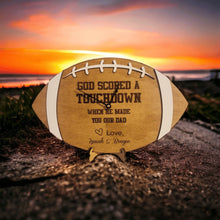 Load image into Gallery viewer, Personalized Sports Dad Clock - God Scored A Touchdown When He Made You Our Dad - Designodeal
