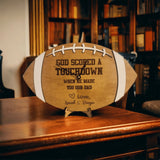 Personalized Sports Dad Clock - God Scored A Touchdown When He Made You Our Dad - Designodeal