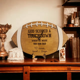 Personalized Sports Dad Clock - God Scored A Touchdown When He Made You Our Dad - Designodeal