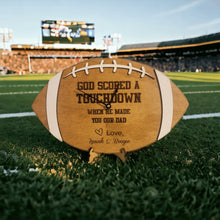 Load image into Gallery viewer, Personalized Sports Dad Clock - God Scored A Touchdown When He Made You Our Dad - Designodeal
