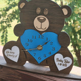 Personalized Teddy Bear Memorial Clock for Loss of Child - Designodeal