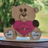 Personalized Teddy Bear Memorial Clock for Loss of Child - Designodeal