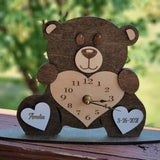 Personalized Teddy Bear Memorial Clock for Loss of Child - Designodeal