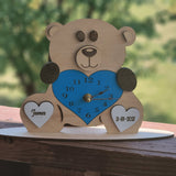 Personalized Teddy Bear Memorial Clock for Loss of Child - Designodeal