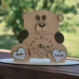 Personalized Teddy Bear Memorial Clock for Loss of Child - Designodeal
