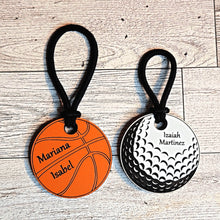 Load image into Gallery viewer, Personalized Water Bottle Name Tag With Sports Designs - Designodeal
