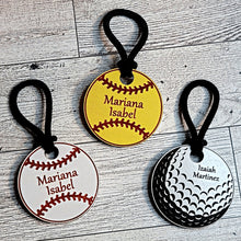Load image into Gallery viewer, Personalized Water Bottle Name Tag With Sports Designs - Designodeal
