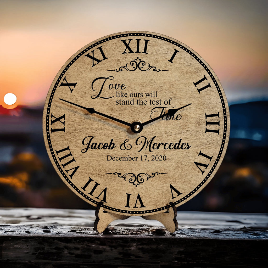 Personalized Wedding Clock - Love Like Ours Will Stand The Test of Time - Designodeal