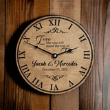 Personalized Wedding Clock - Love Like Ours Will Stand The Test of Time - Designodeal