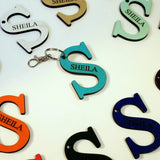 Personalized Wooden Monogram Name Keychain - Designodeal