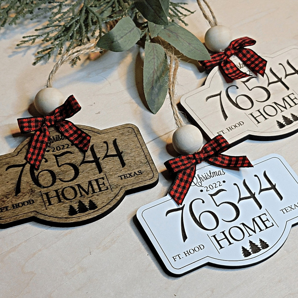 Personalized Zip Code Home Christmas Ornament - Designodeal