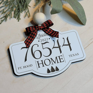 Personalized Zip Code Home Christmas Ornament - Designodeal