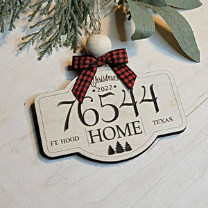 Personalized Zip Code Home Christmas Ornament - Designodeal