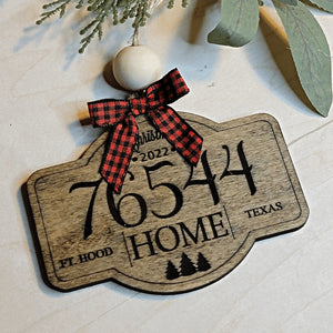 Personalized Zip Code Home Christmas Ornament - Designodeal