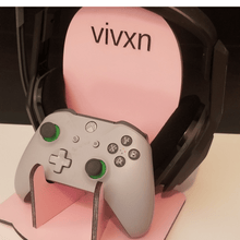 Load image into Gallery viewer, Personalized Name Gaming Stand for XBOX / PS4 Headphones and Controller
