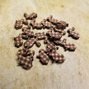 Plaid Easter Bunny Rabbit Wood Stud Earring Blanks and Wood Confetti - Designodeal