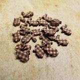 Plaid Easter Bunny Rabbit Wood Stud Earring Blanks and Wood Confetti - Designodeal