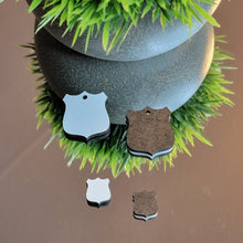 Load image into Gallery viewer, Police Badge Sublimation Earring Blanks ~ Multiple Sizes - Designodeal
