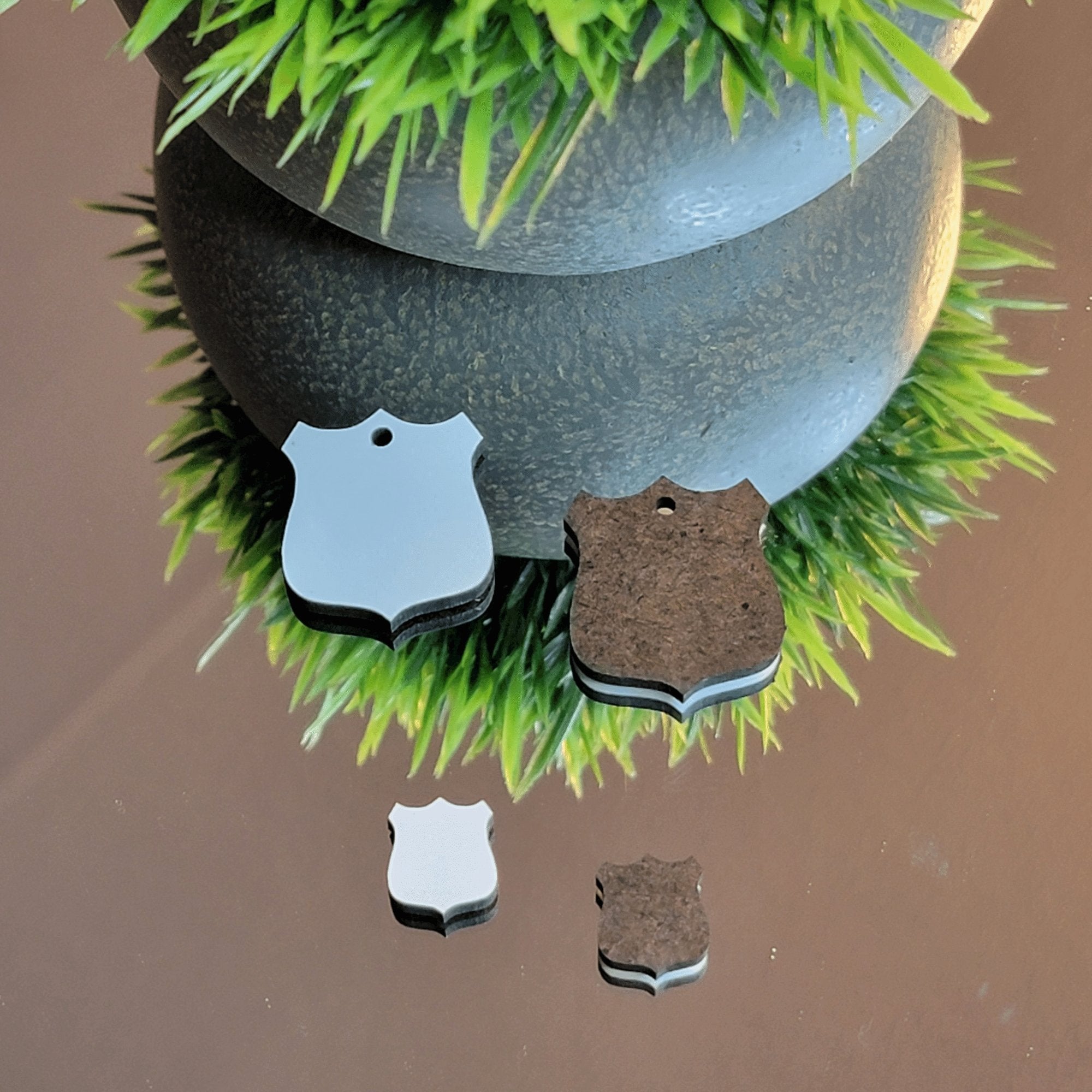 Police Badge Sublimation Earring Blanks ~ Multiple Sizes - Designodeal