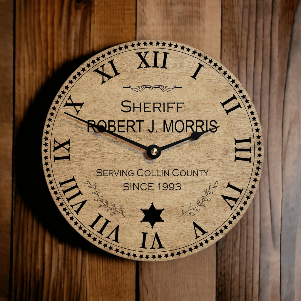 Police Officer or Public Servant Retirement Clock - Designodeal