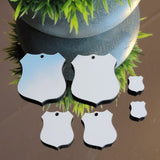 Police Shield / Badge Sublimation Earring Blanks ~ Multiple Sizes - Designodeal