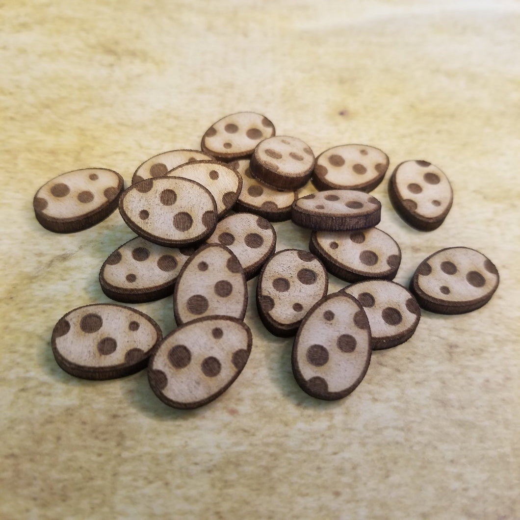 Polka Dot Easter Egg Wood Stud Earring Blanks and Wood Confetti - Designodeal