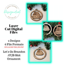 Load image into Gallery viewer, Poopy Pants Biden 2021 Let&#39;s Go Brandon Christmas Ornament #FJB SVG DIGITAL DOWNLOAD Files - Designodeal

