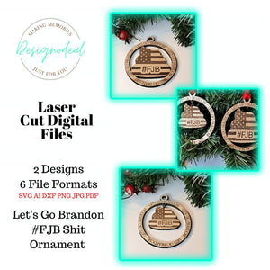 Poopy Pants Biden 2021 Let's Go Brandon Christmas Ornament #FJB SVG DIGITAL DOWNLOAD Files - Designodeal