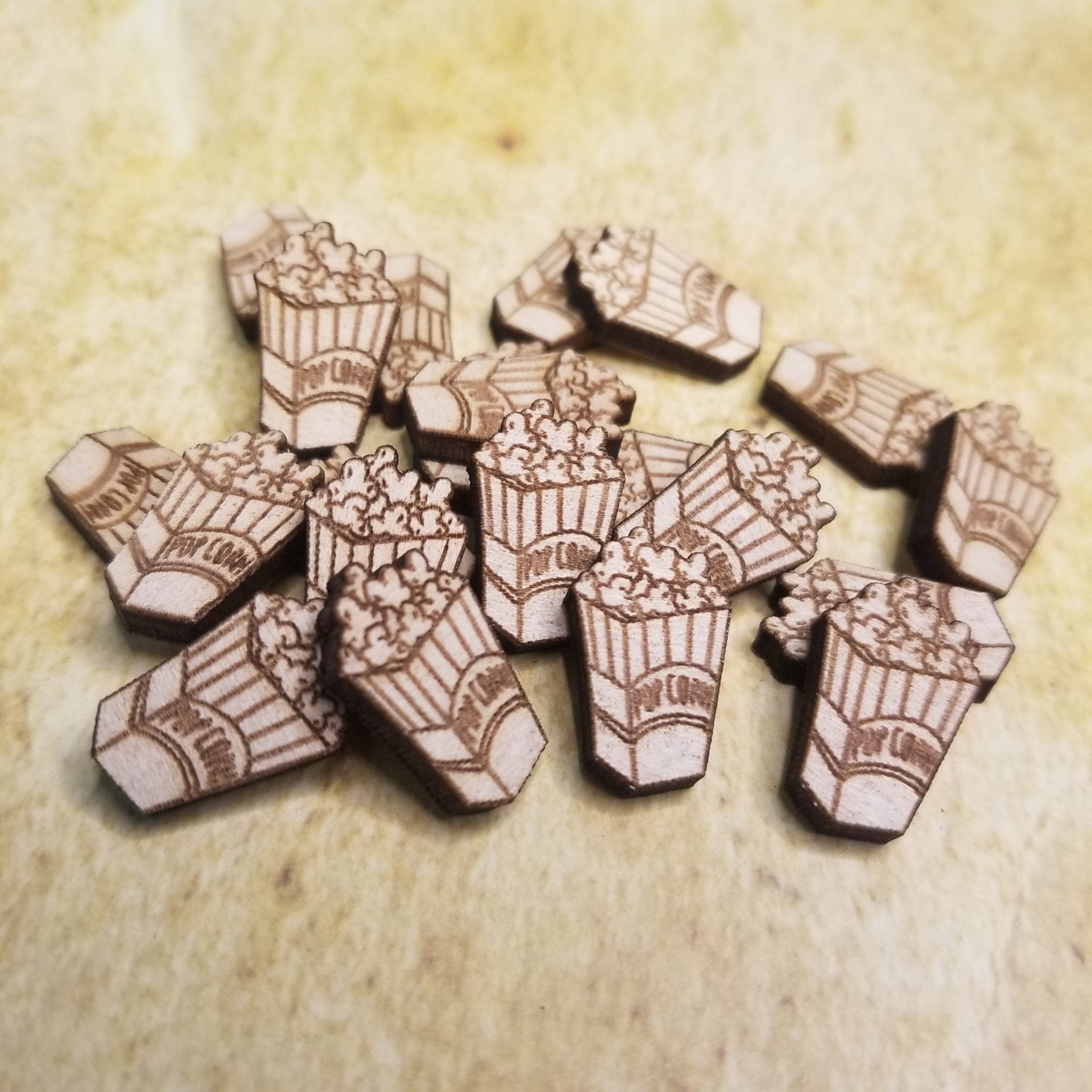 Popcorn Wood Stud Earring Blanks and Wood Confetti - Designodeal