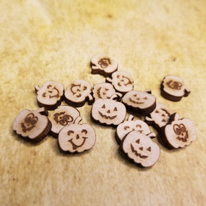Pumpkin Bundle Wood Stud Earring Blanks and Wood Confetti - Designodeal