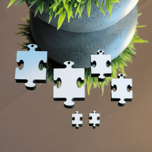 Puzzle Piece Sublimation Earring Blanks ~ Multiple Sizes