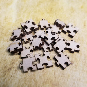 Puzzle Pieces Bundle Wood Stud Earring Blanks and Wood Confetti - Designodeal