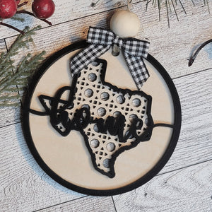 Rattan Home State Christmas Ornament - Designodeal