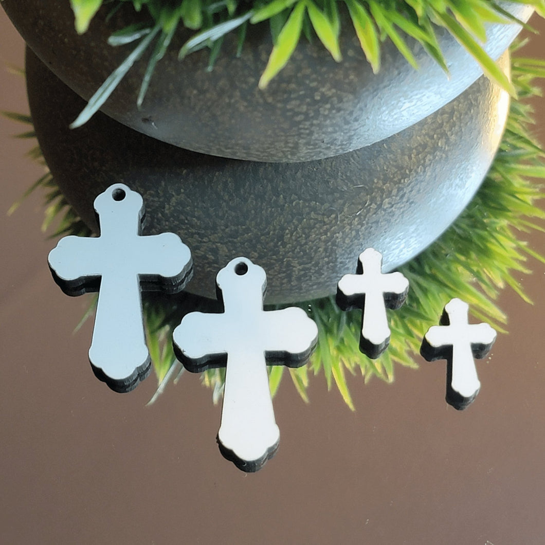 Religious Cross Sublimation Earring Blanks ~ Multiple Sizes - Designodeal