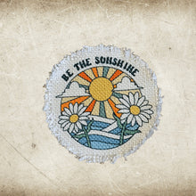 Load image into Gallery viewer, Retro Summer Sunshine Frayed Sublimation Hat Patches - Designodeal

