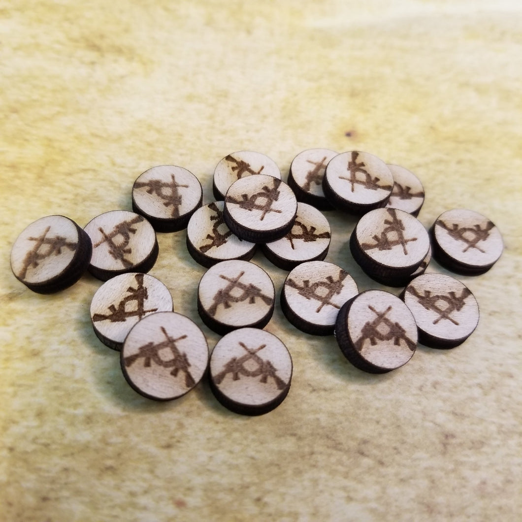 Rifle Round Wood Stud Earring Blanks and Wood Confetti - Designodeal